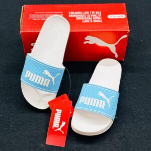 PUMA Softride Comfort Slides - Emerald Green & White